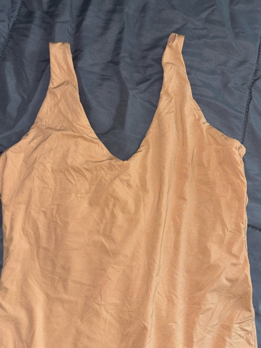 Aerie light brown sparkly bodysuit